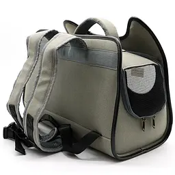 Рюкзак для кота Croci Catmania Tomodachi 40x20x36 см до 10 кг сірий (C2178086) - мініатюра 2