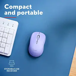 Комп'ютерна миша Trust Yvi+ Compact Multi-Device WL/BT/USB-A фіолетовий teh0014036 - мініатюра 5