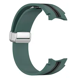 Ремінець для Samsung Galaxy Watch 6 - темно-зелено-чорний ширина кріплення 20мм силікон Watchbands Cls-line (W16-4WB6126116) - мініатюра 4
