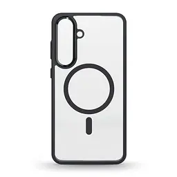 Чехол Samsung Galaxy S25 FE 5G, Unit MagSafe, черный, прозрачный, магсейф, противоударный, магнитный, панель-накладка с поддержкой MagSafe, с поддержкой беспроводной зарядки, TPU+PC, защита всего корпуса, ударопрочный, ArmorStandart (ARM89156)