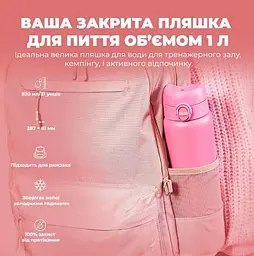 Пляшка для води металева вакуумна ION8 920 мл Vacuum Insulated Rose Bloom (I8TS1000ROSEB) - мініатюра 6