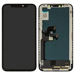Дисплей для iPhone X, чорний, з рамкою, ., (OLED), GW