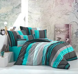 Комплект постільної білизни Zigo Turquoise Євро Belizza pbe0042039 - мініатюра 1