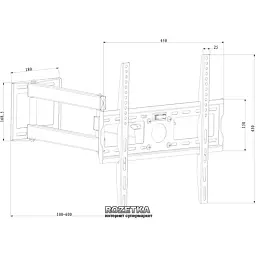 Підставка під ТВ X-DIGITAL STEEL 26-55" SA345 Black