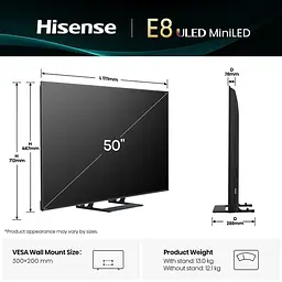 LED-телевізор Hisense 50E8Q - мініатюра 3