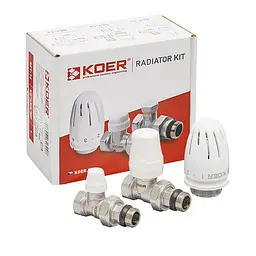 Комплект для підключення радіатора Koer 1/2"x1/2" прямий з термоголовкою SET-12 KR3177 - мініатюра 5