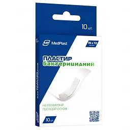 Пластир MP MedPlast бактерицидний на полімерній прозорій основі 10 шт.