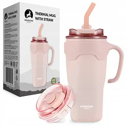 Термокухоль Mountain Goat зі соломинкою 0.65 л Pink (P-5905973406130) - мініатюра 2