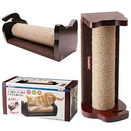 Кігтеточка CattyMan Scratching Rolling Post для котів обертовий стовпчик з джутовою обмоткою, 49,5×19,5×19 см