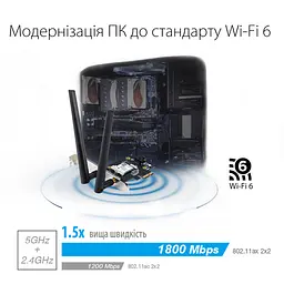 Wi-Fi адаптер ASUS PCE-AX1800 - мініатюра 7
