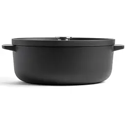 Гусятниця KitchenAid Matte Oven-to-table чавунна з кришкою 30 см 5.6 л чорна (CC004900-001) - мініатюра 3