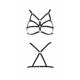 Бюстгальтер стрепи ARMANDA BRA black - Passion Exclusive L/XL - мініатюра 5