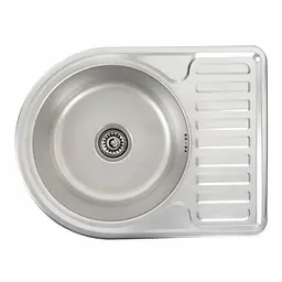 Кухонна мийка з нержавіючої сталі Platinum декор 5844 (0,8/180 мм), R, Decor