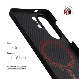 Чохол ArmorStandart BlackIcon Aramid Twill MagCase для Samsung S26 Ultra Black - мініатюра 3