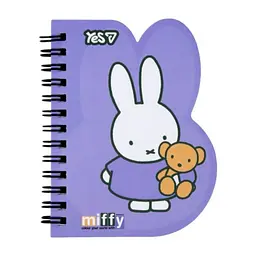 Блокнот Yes В7, 60 арк. подв. спіраль "Miffy Teddy", клітинка