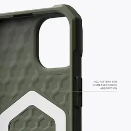 Оригінальний протиударний чохол UAG Essential Armor MagSafe для Iphone 15/14/13 Olive Drab 114288117272 - мініатюра 12