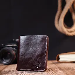 Стильне шкіряне портмоне для чоловіків Shvigel 16610 коричневе - мініатюра 6
