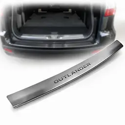 Накладка на задній бампер для Mitsubishi Outlander II 2006-2012 Нержавіюча сталь з загином 1 шт (Premium Z-MI08)