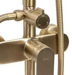Душова система Rea Verso Brushed Gold з виливом REA-P9146, Золотий - мініатюра 6