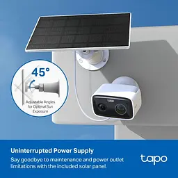 Комплект відеоспостереження бездротовий TP-Link Wi-Fi камера + сонячна панель Tapo C400 KIT - мініатюра 3