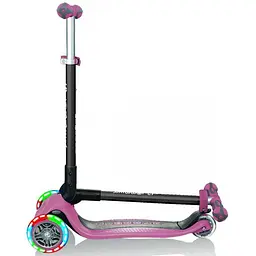Самокат Globber Go up deluxe lights 5в1, колеса з підсвічуванням, рожевий (646-210) - мініатюра 2