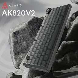 Клавіатура Ajazz AK820 V2 White Peach Switch Wireless/Bluetooth/USB UA Black/Gray (AK820-V2-WP-S-BG) - мініатюра 5