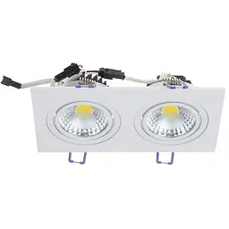 Світильник стельовий Brille LED врізний LED-173/2x5W NW WH 32-192