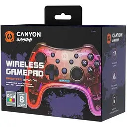 Геймпад GPW-04 "Brighter", Red/Pink, бездротовий (USB 2.4GHz) для ПК / PS4 / PS3 / Android / Canyon teh0028552 - мініатюра 2