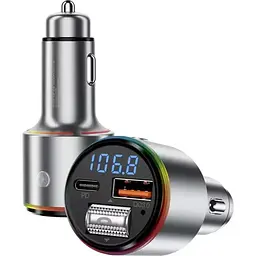 FM-трансмітер Proove FM Launcher Power Drive 30W USB-C+USB-A+AUX Silver (FMPD30110006) [138406] - мініатюра 4