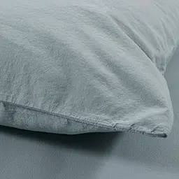 Постільна білизна Lotus Home Washed cotton - Kansas блакитний євро - мініатюра 3