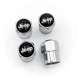 Ковпак вентиля колеса JEEP 4 шт Тюнінг Сірі - мініатюра 2