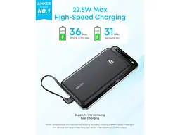 Зовнішній акумулятор (Power Bank) ANKER 10000 mAh 22.5W Black (A110DH11) - мініатюра 8
