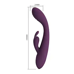 Вібратор - Pretty Love Emma Powerful Silicone Rabbit Vibrator - мініатюра 9