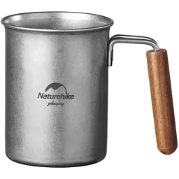 Кружка Naturehike з дерев'яної ручкою NH21SJ001 350мл