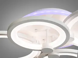 Пристельова лед люстра з дімером та кольоровою лед підсвіткою, 100W - мініатюра 3