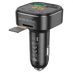 АЗП з FM-мод BOROFONE BC43 Flash Black 6974443387223 - мініатюра 4