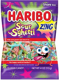 Жувальні цукерки Haribo Gummi Candy Z! NG Sour S'Ghetti 113г