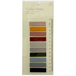 Закладка з лінійкою Bambi stick Notes 2 в 1 Р80-6 різнокольорові