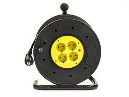 Подовжувач з котушкою PowerPlant JY-2002/50 50 м, 4 розетки (PPRA10M500S4) - мініатюра 3