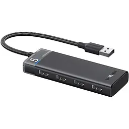 Хаб USB 3.0 - 4хUSB-A 3.2 Gen1 10Gbps Black CM219 Ugreen (15548)