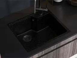 Кухонна мийка Miraggio LISA black (0002249) Граніт, Під стільницю/Врізна, Чорний - мініатюра 6