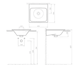 Умивальник Sanwerk IDEA 2.0 45x45 (UV0000159) - мініатюра 2