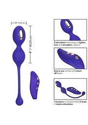 Вагінальні кульки CalExotics E-stim Dual Kegel Exerciser, 19.7 см, фіолетовий - мініатюра 10