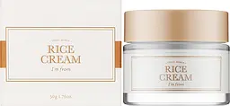 Живильний крем для обличчя з екстрактом рису I'm From Rice Cream 50 г - мініатюра 2