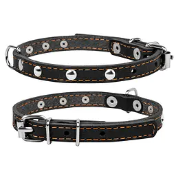 Нашийник Collar одинарний з прикрасами (ширина 14мм довжина 27-35см) чорний