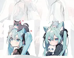 Шоппер еко-сумка Вокалоїд Хацуне Міку Vocaloid Hatsune Miku 36 см двосторонній