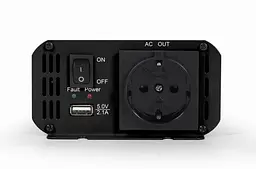 Автомобільний інвертор 500 Вт, EnerGenie, Silver, 1xUSB (5V/2.1A), вхідна напруга 10-16 VDC, металевий корпус (EG-PWC500-01) - мініатюра 2