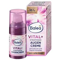 Крем для очей Balea Vital+ Augencreme Straffend зміцнюючий для зрілої шкіри, 15 мл