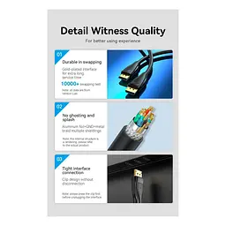 Кабель Vention DisplayPort-DisplayPort V 1.4 1.5 м (HCDBG) - мініатюра 8