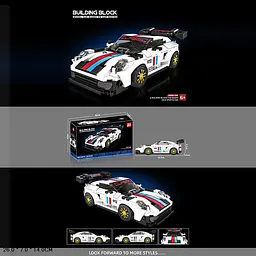 Конструктор "Спортивна машинка", для збірки гоночного автомобіля, у коробці 33015 - мініатюра 3